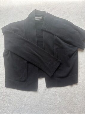 Calvin Klein Men's Black Open Shawl-Collar Cardigan
